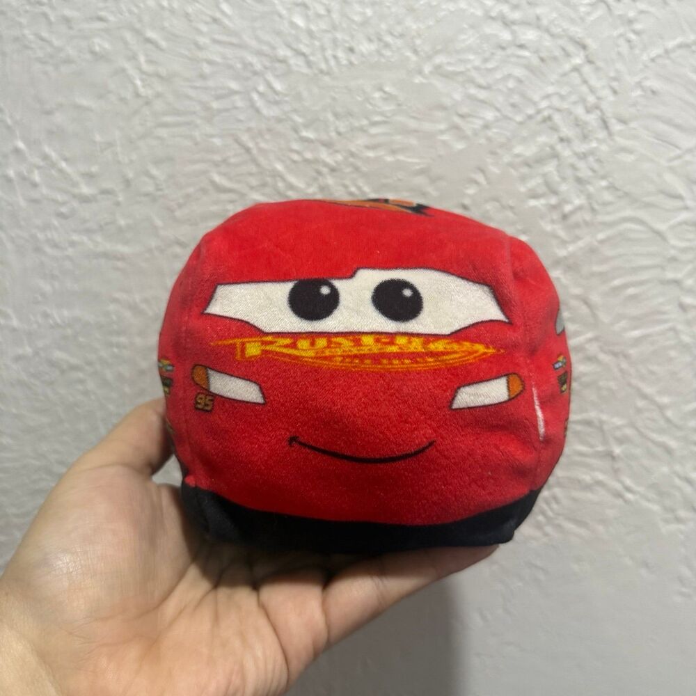 Disney Pixar Cars Lightening McQueen 5โ Cube Red Plush Stuffed Animal Toy Squish